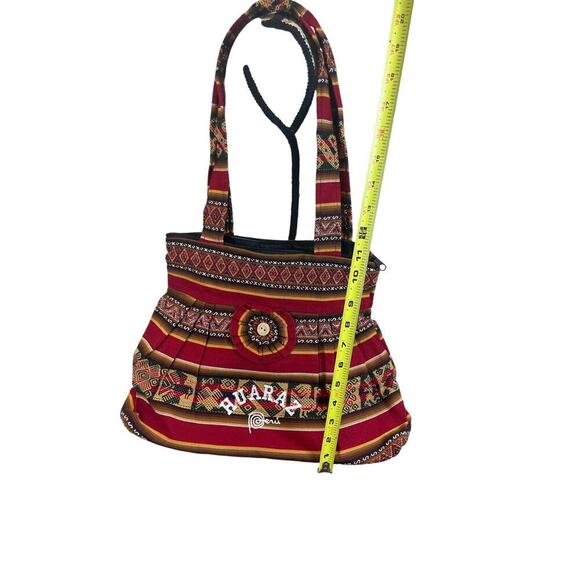 BOHEMIAN INKA TRIBAL SHOULDER BAG MULTICOLOR EMBROIDERED HANDMADE - Picture 5 of 12